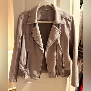Anthropologie Marrakech Women's Gray Lilac Moto Jacket